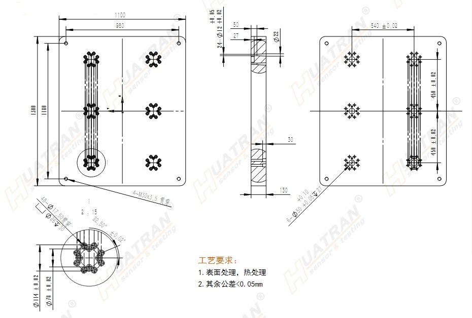 PW6D1300*1100 六分量測(cè)力平臺(tái)