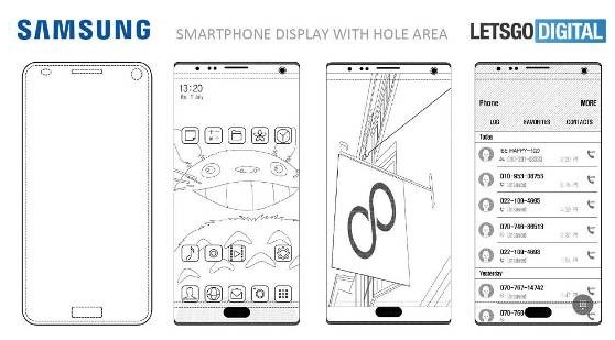 三星拿下全面屏專利？傳感器和攝像頭都嵌入到屏幕里